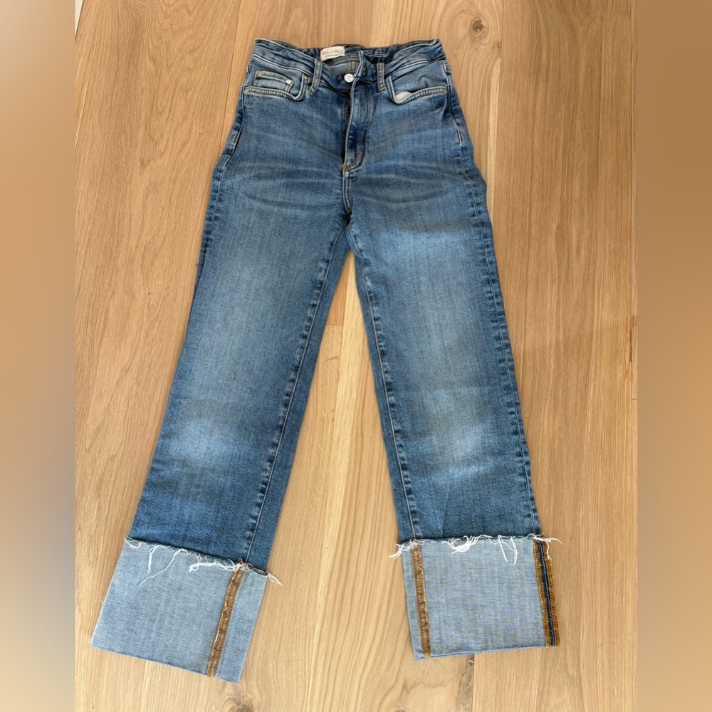 Anthropologie Pilcro fixed cuff straight leg jean, size 25, excellent condition